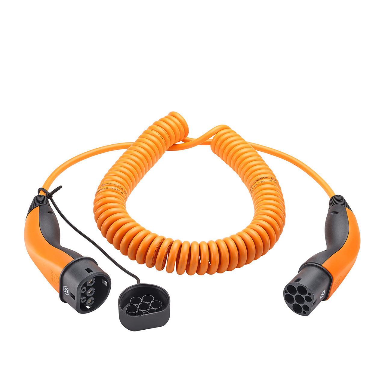 5555936024 Spiral Ladekabel Typ 2 (11 kW) 5m, orange