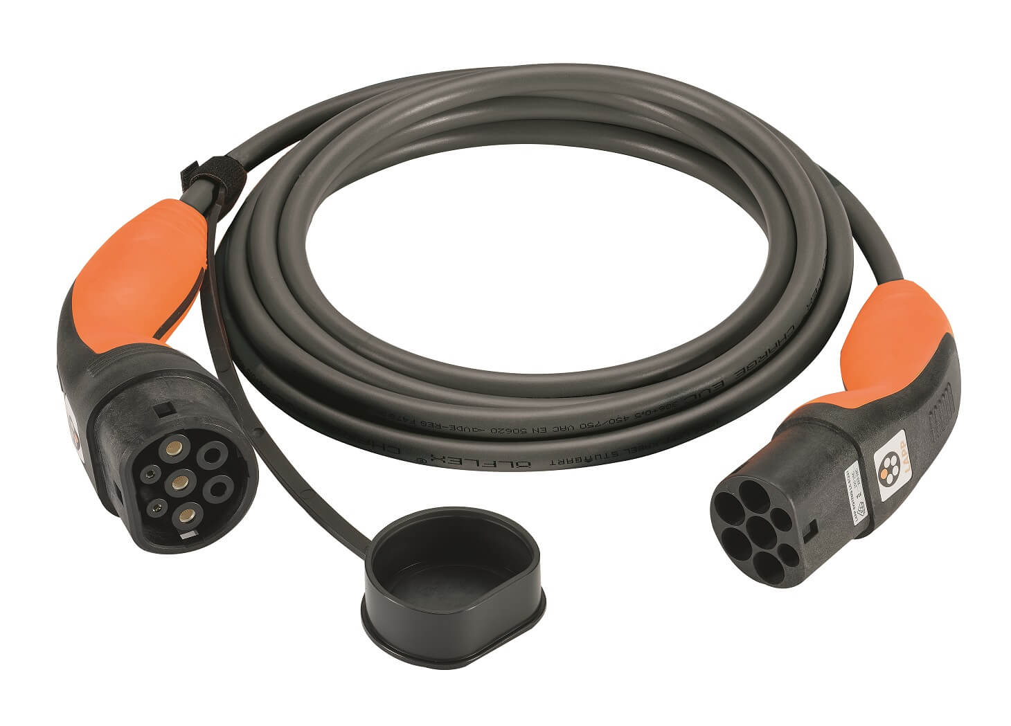 5555931019_Standard-Ladekabel_Glatt_32A3P_7m-schwarz Standard Ladekabel Typ 2 (11 kW) 7m, schwarz-orange