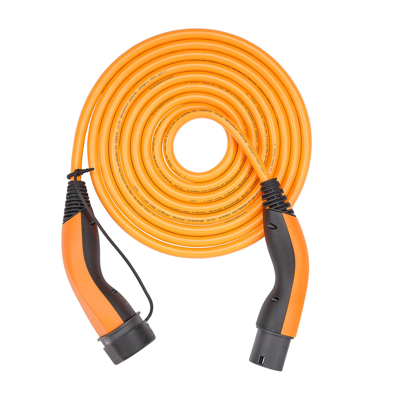 Helix charging cable type 2 (22 kW) 5m, orange