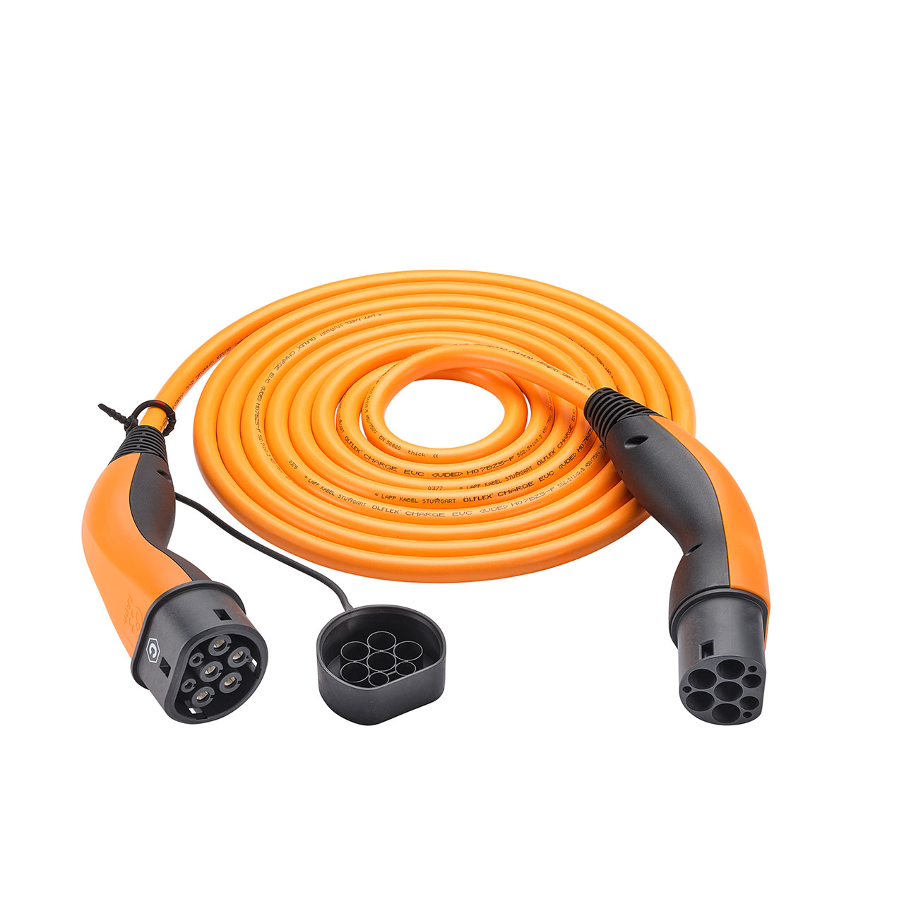 Helix charging cable type 2 (11 kW) 5m, orange